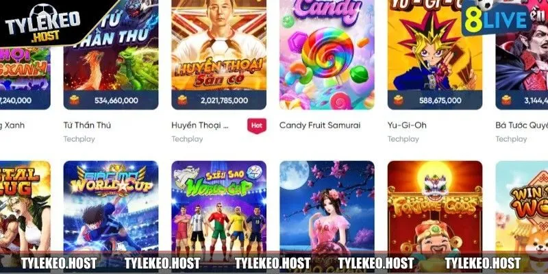 Kho trò chơi trực tuyến cực khủng, chất lượng cao 8live