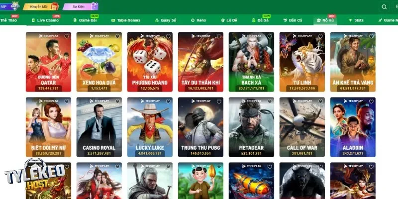 Slot game đem đến mức thưởng khủng