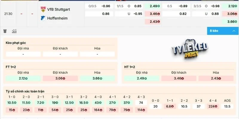 Phân tích kèo Stuttgart và Hoffenheim