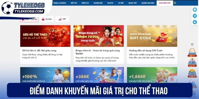 Điểm danh khuyến mãi giá trị cho thể thao