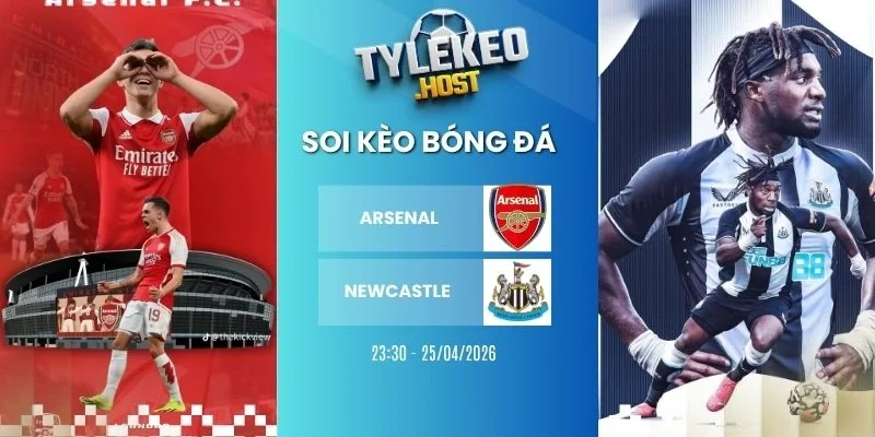 Tỷ lệ kèo nhà cái Arsenal vs Newcastle - NHA, 25/04/2026
