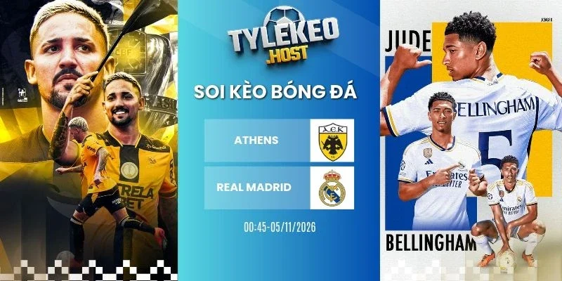 Soi kèo bóng đá Athens vs Real Madrid, C1- 5/11/2026