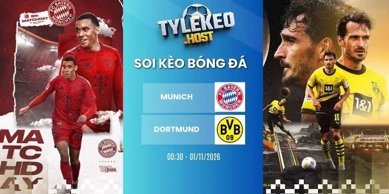 Soi kèo bóng đá Munich vs Dortmund, Bundesliga - 1/11/2026