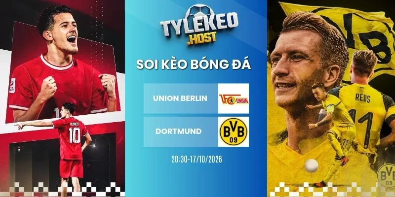 Soi kèo bóng đá Union Berlin vs Dortmund - Bundesliga, 17/10/2026